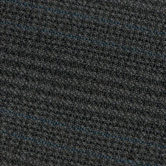 Sundazed (Germany) 70s, Sculptural Volume, High-Twist Wool, Blue Pinstripe
